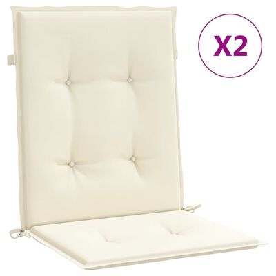 vidaXL Blazine za vrtne stole 2 kosa krem 100x50x3 cm oxford tkanina