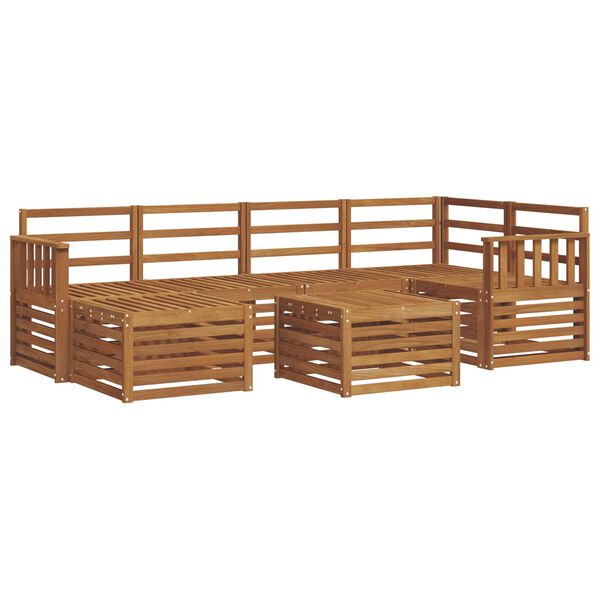 vidaXL Sedežne garniture Naravna Masiven les akacije