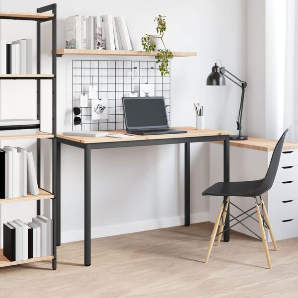 vidaXL Jedilna miza Naravna 110 x 55 x 75 cm Masivno borovo les