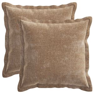 vidaXL Prevleka za blazino 2 kos HOUTEN Rjava 30 x 30 cm