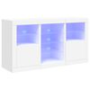 vidaXL Komoda z LED diodami bela 123x37x67 cm