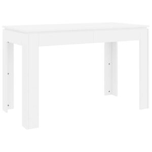 vidaXL Jedilna miza bela 120x60x76 cm iverna plo&scaron;ča