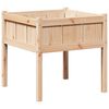 vidaXL Vrtni lonček Narava 70 x 70 x 70 cm Masivno borovo les