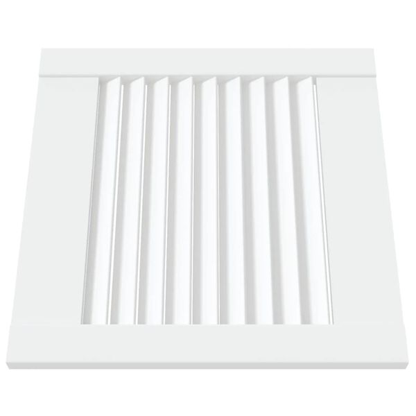 vidaXL Vrata za omarico z letvicami bela 39,5x39,4 cm trdna borovina