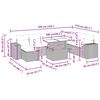 vidaXL Vrtna sedežna garnitura z blazinami 9-delna rjav ratan/akacija