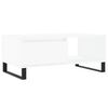 vidaXL Klubska mizica bela 90x50x36,5 cm inženirski les
