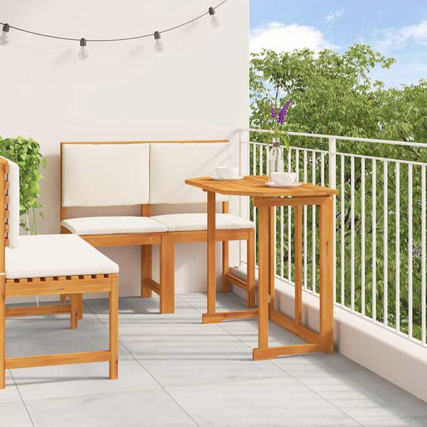 vidaXL Vrtnik Bistro Set 3 pcs Rjava Masiven les akacije