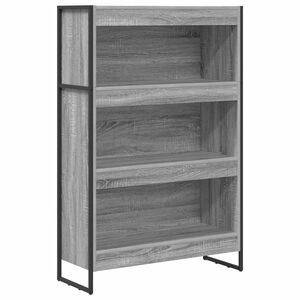 vidaXL Knjigovni omar 80 x 30 x 121 cm Inženirski les Siva Sonoma