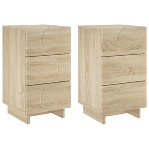 vidaXL Nočna omarica 2 kos Sonoma hrast 33,5 x 34,5 x 60 cm