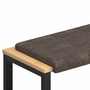 vidaXL Blazina za klop Umetni velur Temno siva Globina 35 cm