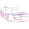 vidaXL Konstrukcija postelje Siva Sonoma 200 x 200 cm Konstruiran les