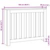 vidaXL Pokrov za radiator hrast 104x20x82 cm inženirski les