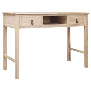 vidaXL Pisalna miza naravna 110x45x76 cm les
