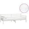 vidaXL Dnevna postelja z vzmetnico 90x200 cm bela trdna borovina