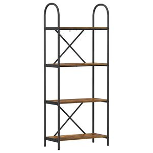 vidaXL Knjižna polica 4 nivojev 60 x 30 x 146 cm Inženirski les