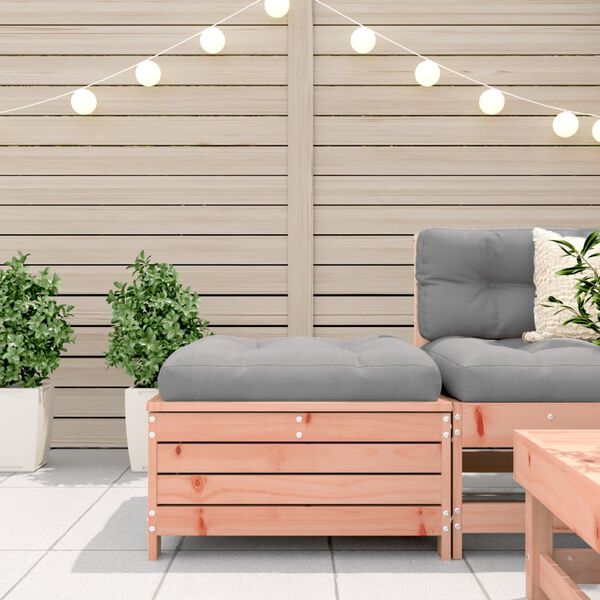 vidaXL Vrtni stolček za noge z blazino trden les douglas