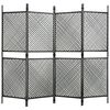 vidaXL Ograjni panel poli ratan 2,4x2 m antraciten