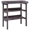 vidaXL Miza za rastline s policami siva 78x38x82,5 cm trden les jelke