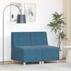 vidaXL Modularna sofa enota brez naslonov 2 pcs Modra 55 x 74 x 82 cm