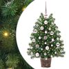 vidaXL Umestno božično drevo med 150 LED Zelena 75 cm PE in PVC