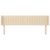 vidaXL Vzglavje z u&scaron;esi krem 163x16x78/88 cm blago