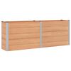 vidaXL Vrtna visoka greda Rjava 250 x 50 x 91 cm WPC in aluminij