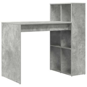 vidaXL Miza Betonsko siva Inženirski les 108 x 55 x 103.5 cm