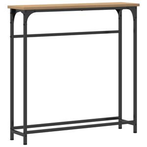 vidaXL Konzolna miza Umetni hrast 75 x 19,5 x 75 cm Inženirski les