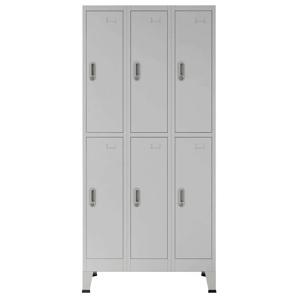 vidaXL Locker Omara Siva 45 x 90 x 180 cm