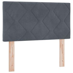 vidaXL LED glava postelje Temno siva 80 cm Umjetno usnje