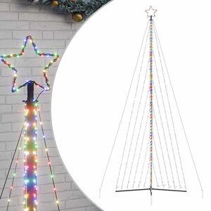 vidaXL LED božično drevo 789 LED barvita 476 cm