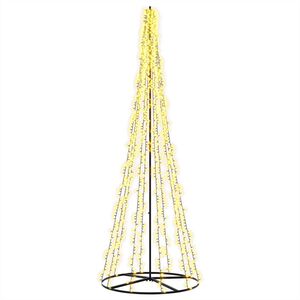 vidaXL LED božično drevesce EKENAS 285 cm 1550 LED Toplo bela Jeklo