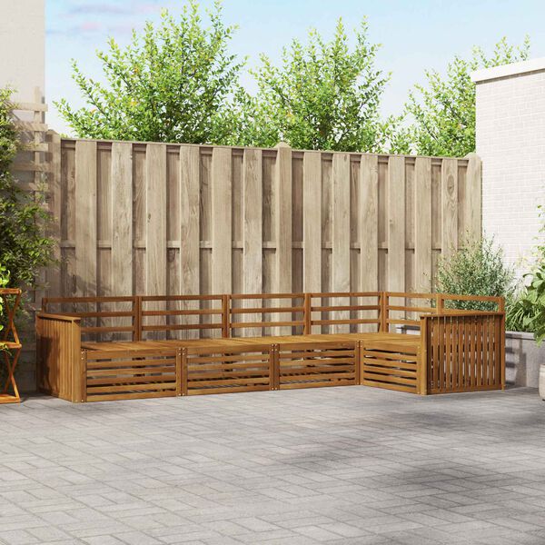 vidaXL Zunanja garnitura za sedenje 5 pcs Naravna Masiven les akacije