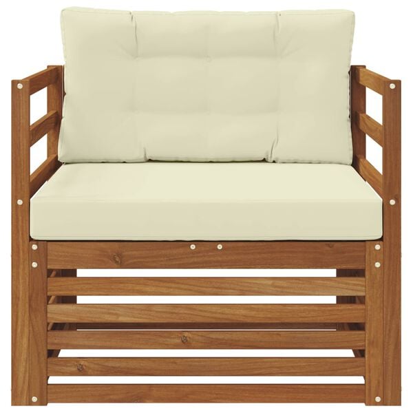 vidaXL Zunanja garnitura za sedenje Masivno akacijevo les in poliester