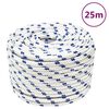 vidaXL Vrv za čoln bela 14 mm 25 m polipropilen