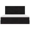 vidaXL Otomanski posteljni okvir z vzmetnicami črn 180x200cm žamet