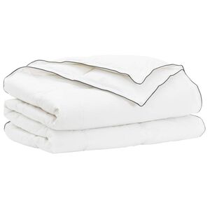 vidaXL Odeja 260 x 220 cm 100% Bombaž Bela