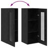 vidaXL Visok predalnik s predalom Črna Orehovina 34,5 x 34 x 180 cm