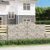 vidaXL Obokane gabion ko&scaron;are 2 kosa 300x50x140/160 cm pocinkano železo