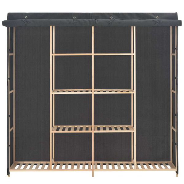 vidaXL Garderobna omara iz blaga 173x40x170 cm siva