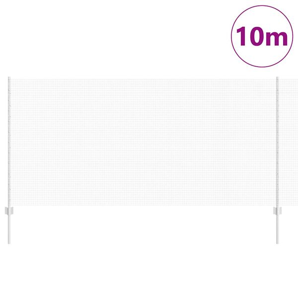 vidaXL Ograja s stebrom srebrna 1,2 x 10 m Jeklo