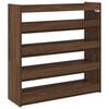 vidaXL Regal za čevlje rjav hrast 80x25x81 cm inženirski les