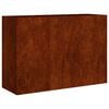 vidaXL Planter Rusty 120x40x80 cm Vremensko odporno jeklo