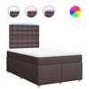 vidaXL Box spring postelja z vzmetnico temno rjav 120x200 cm blago