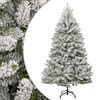 vidaXL Umetna novoletna jelka s snegom 210 cm