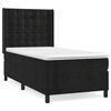 vidaXL Box spring postelja z vzmetnico črna 100x200 cm žamet