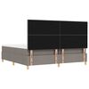 vidaXL Postelja z vzmetnico z vzmetnico Taupe 200 x 200 cm blago