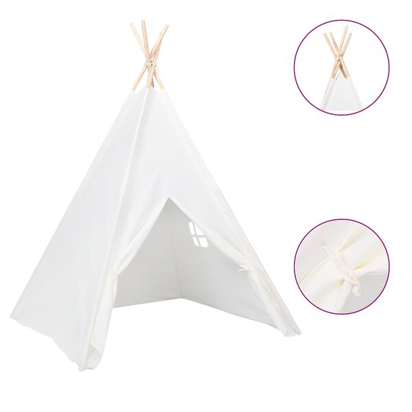 vidaXL Otro&scaron;ki tipi &scaron;otor z vrečo peach skin bel 120x120x150 cm