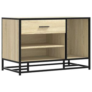 vidaXL Klop za čevlje sonoma hrast 80x40x53,5 cm inž. les in kovina
