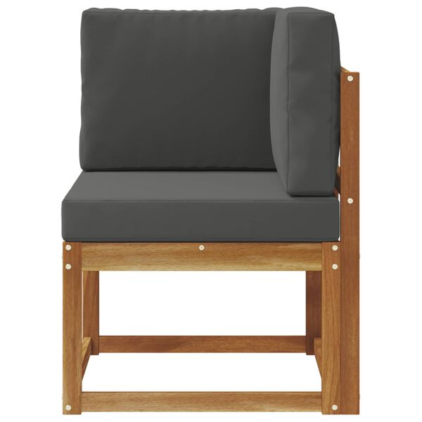 vidaXL Zunanja kotna sedežna garnitura Masiven les akacije